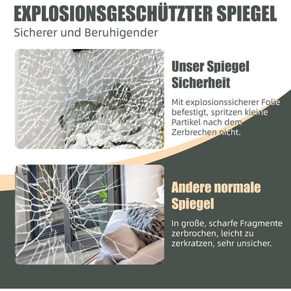 Ganzkörperspiegel Bogenförmig 200x100cm Schwarz