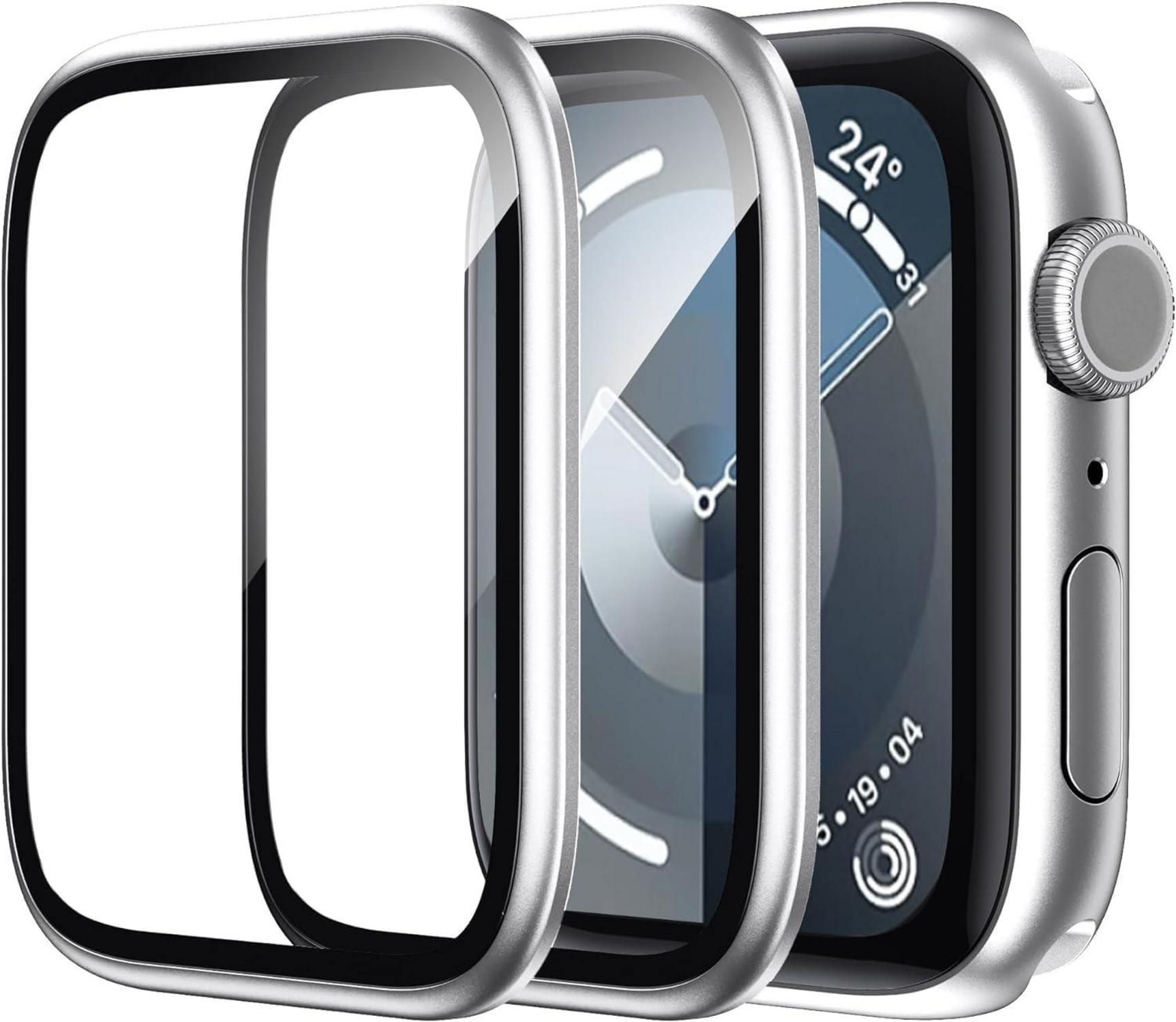 WSKEN Schutzfolie Apple Watch 9/8/7 41mm Titanium Displayschutz 2er