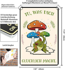 Inspirierender Frosch Vintage Schild für Zimmer 20x30 cm