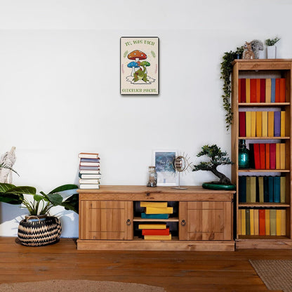 Inspirierendes Frosch Vintage Metallschild Wanddekoration 20x30 cm