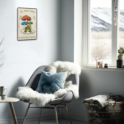 Inspirierendes Frosch Vintage Metallschild Wanddeko 20x30cm