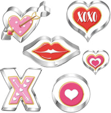 Ausstechformen Set Valentinstag Dekorationen Plätzchen Lippen Herz X O