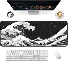 XXL Gaming Mauspad 800x300mm Rutschfeste Schreibtischunterlage Wave