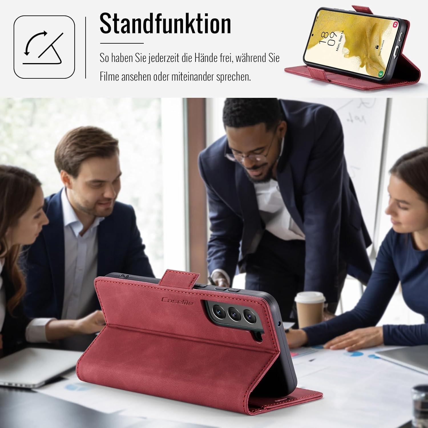 Samsung Galaxy S22 Handyhülle 5G Premium PU Leder Klapphülle RFID