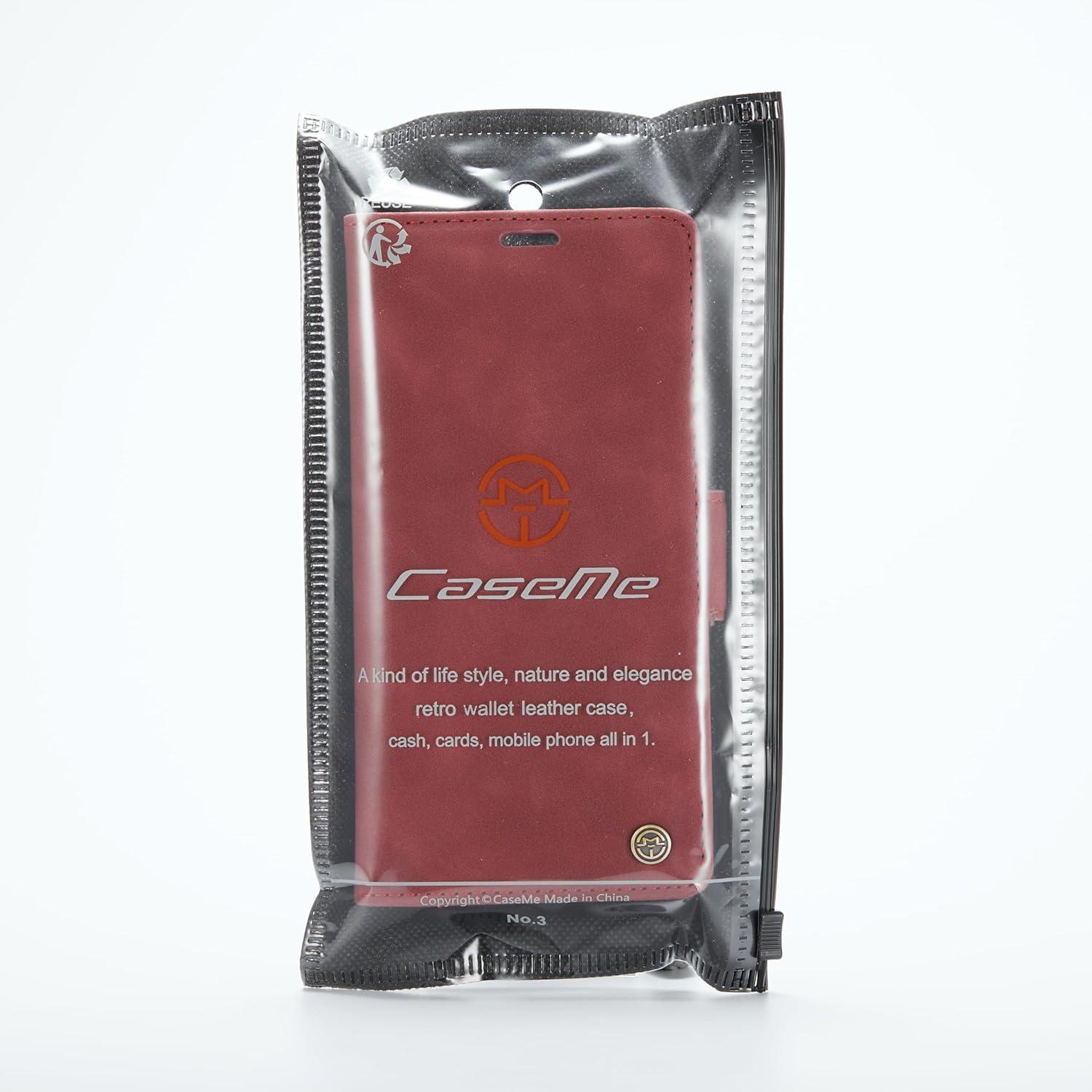 Handyhülle Samsung Galaxy S22 5G Premium Leder Klapphülle RFID Schutz Rot