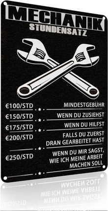 Mechaniker Metallschild Retro Wanddekoration 20x30 cm