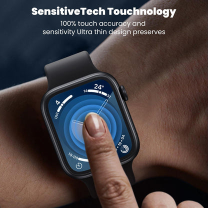 WSKEN Apple Watch 9/8/7 41mm Displayfolie 2er Set Schwarz