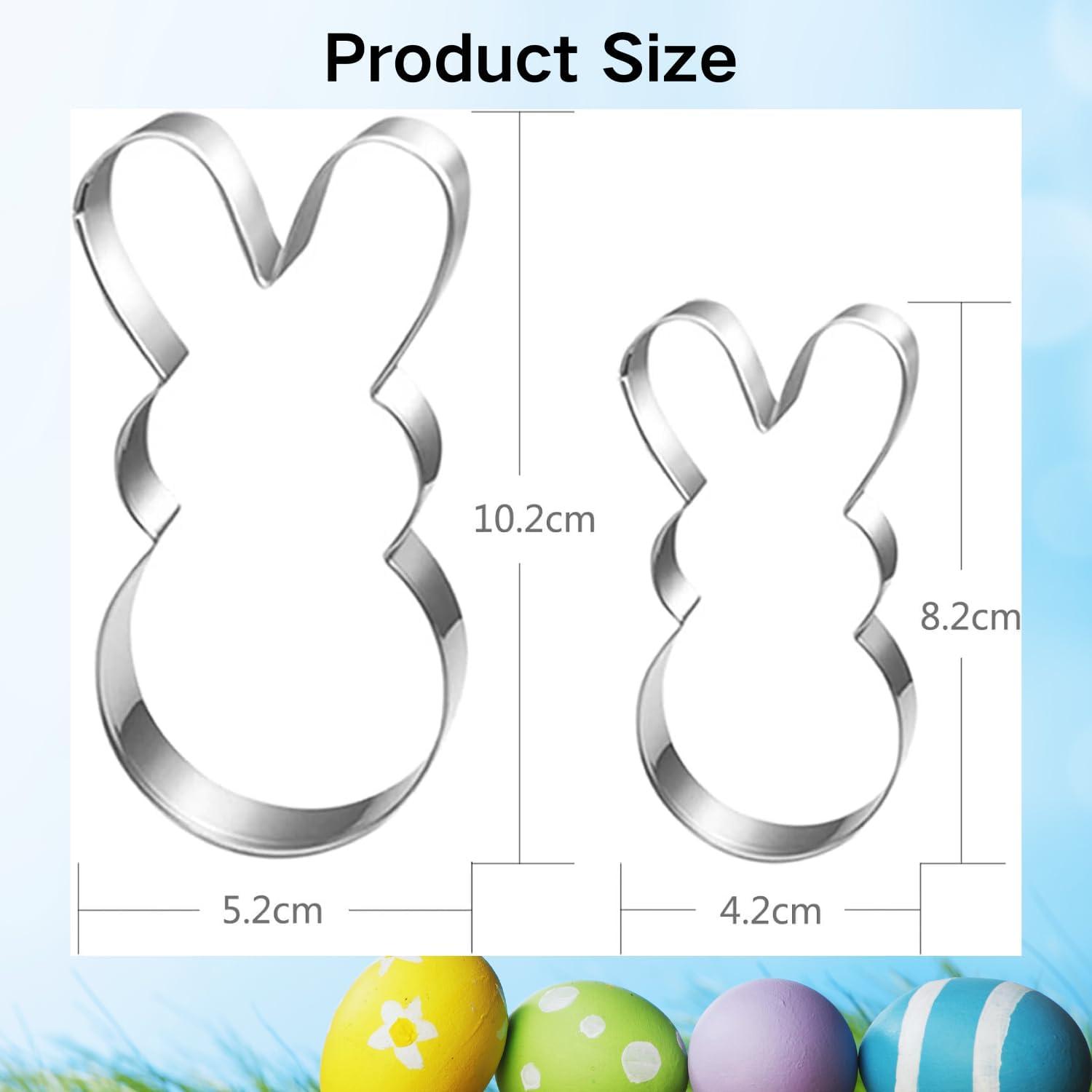 Osterhasen Ausstecher Set - Groß 10cm und Klein 8cm - Ostern Plätzchenformen