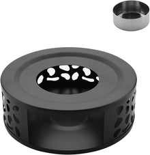 Edelstahl Stövchen Teewärmer Teelicht Warmhalter Schwarz