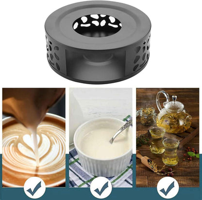 Stövchen Teewärmer Edelstahl Teelicht Warmhalter Kaffeewärmer Schwarz