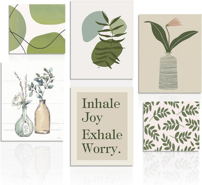 Abstrakte Botanische Wandbilder Set ohne Rahmen, Minimalistische