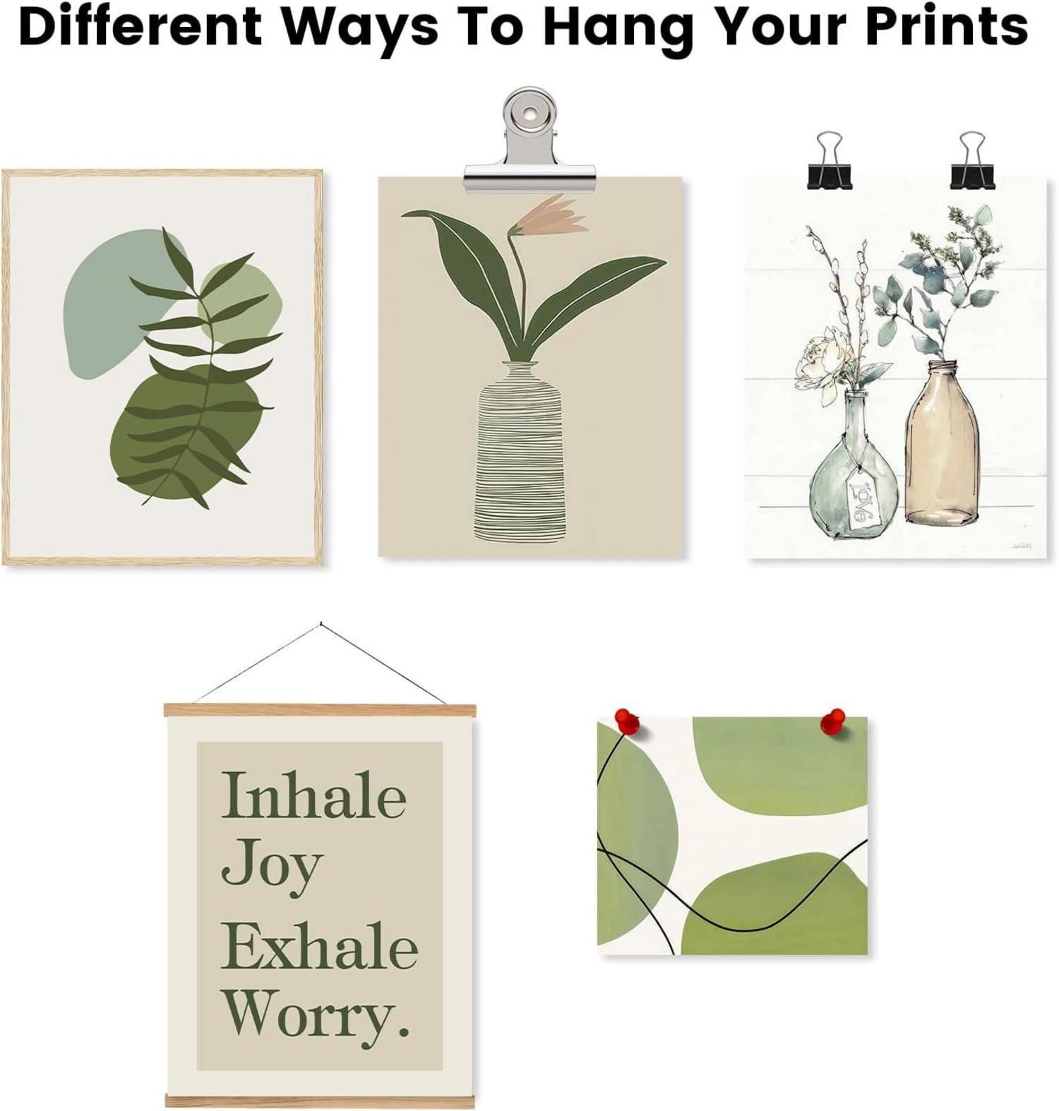 Abstrakte Blumen Wandbilder Salbei Grün Leinwandbilder Wohnzimmer Schlafzimmer