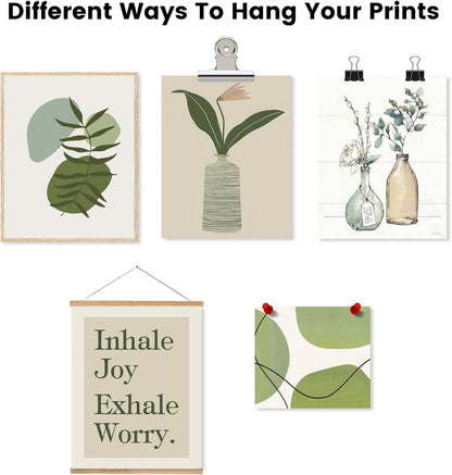 Abstrakte Blumen Wandbilder Salbei Grün Leinwandbilder Wohnzimmer Schlafzimmer