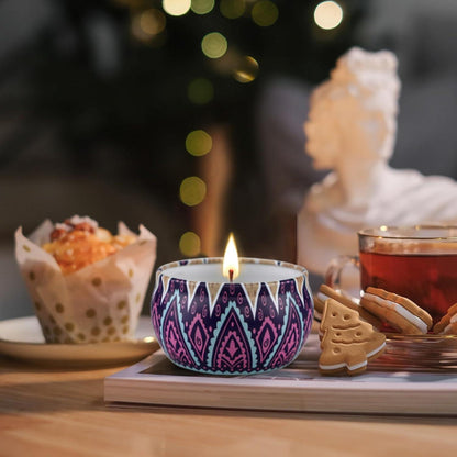 Duftkerzen Geschenkset für Frauen 2x70g Lavendel Vanille Sojawachs
