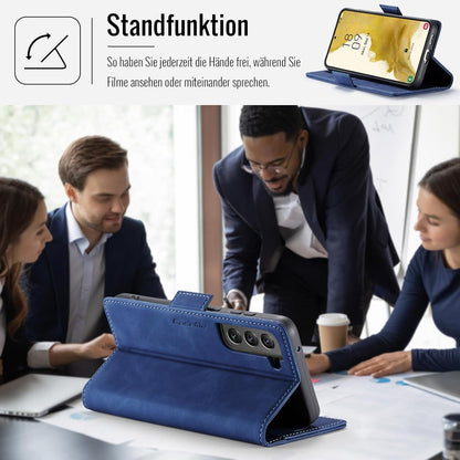 Samsung Galaxy S22 5G Hülle PU Leder Flip Case Blau RFID Tasche