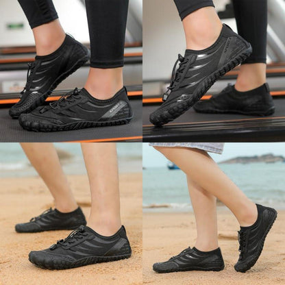 Barfußschuhe Herren Damen Aquaschuhe Strandschuhe Surfschuhe 36-46EU Schwarz