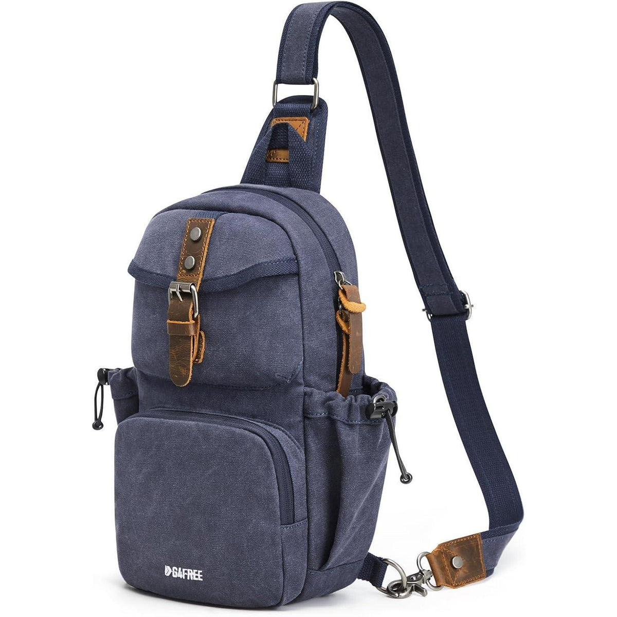 Canvas Brusttasche Herren Blau | Stylische Retro Umhängetasche für Reise & Alltag