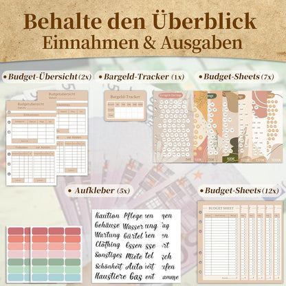 Budget Planner Deutsch A6 Binder Sparbuch Geld Organizer
