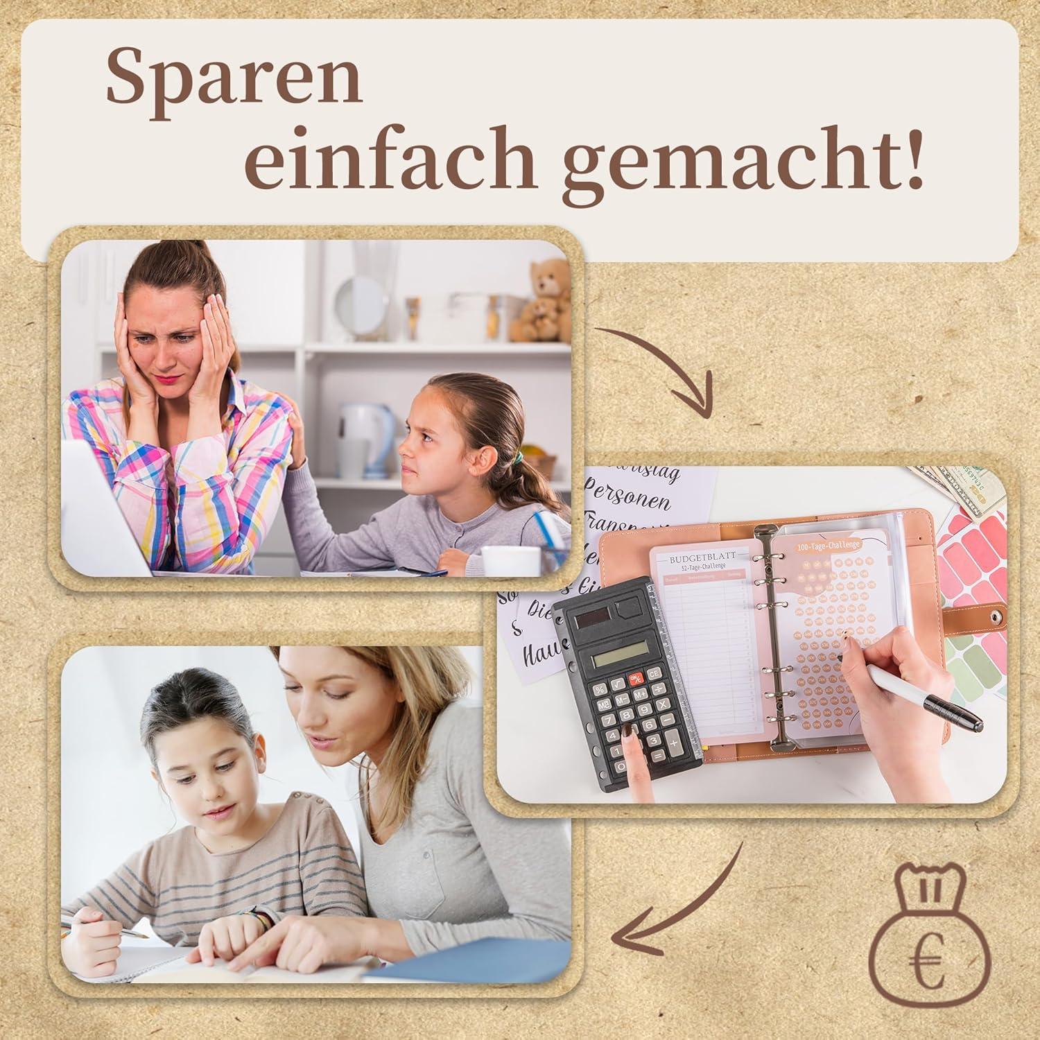 Budget Planner Deutsch A6 Binder - Finanzplaner Haushaltsbuch & Geld
