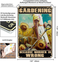 Vintage Metall Schild Garten Dekoration Geschenk 20x30cm