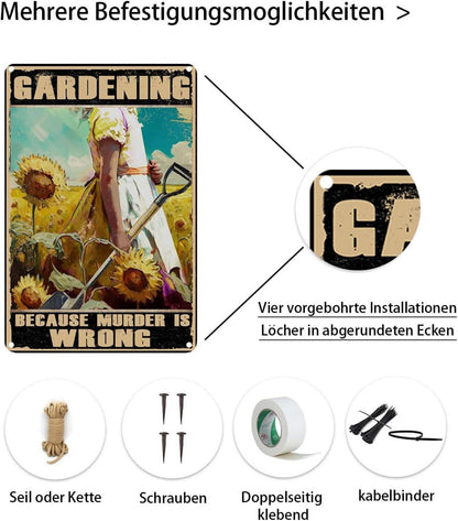 Vintage Metall Schild Garten Dekoration Geschenk 20x30cm