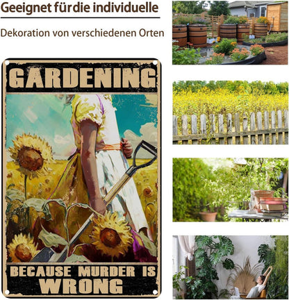 Vintage Metall Schild Garten Dekoration Geschenk 20x30cm