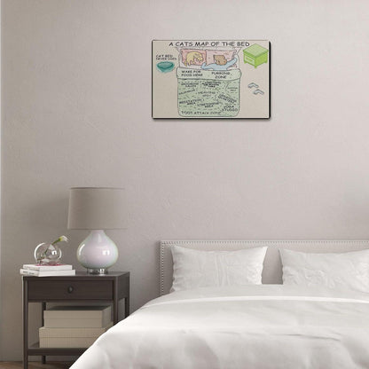 Katzendekorative Metall Wandkunst 20x30cm, für Schlafzimmer Wohnzimmer Büro