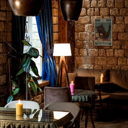 Aluminium Vintage Metall Schild Katze trinken 20x30cm Wanddekoration