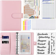 Budget Planner Deutsch A6 Sparchallenge Budgetplaner mit 8 Spar
