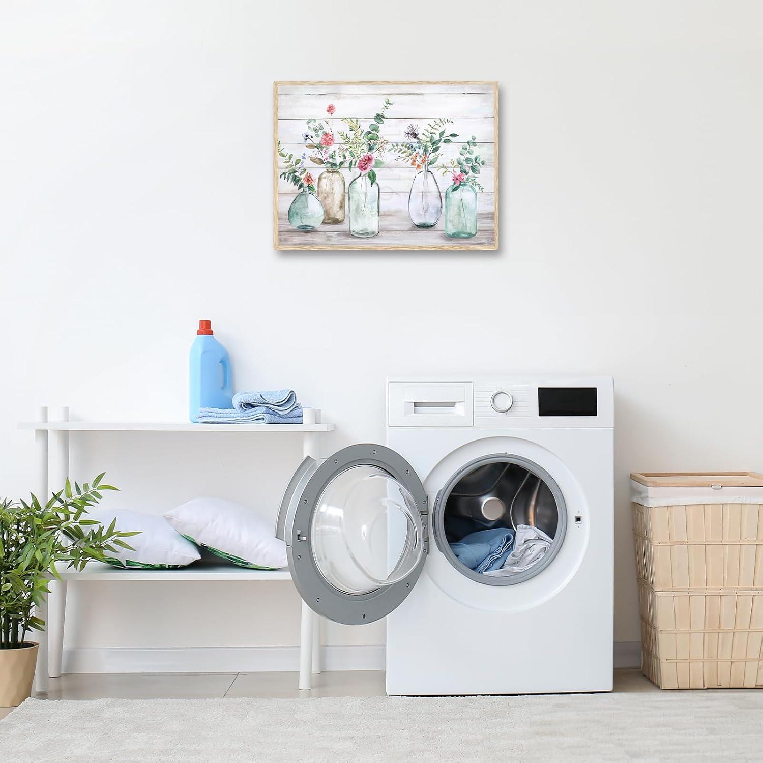 Rustikale Botanische Wandbilder Blumen Leinwand 30x40cm ohne Rahmen