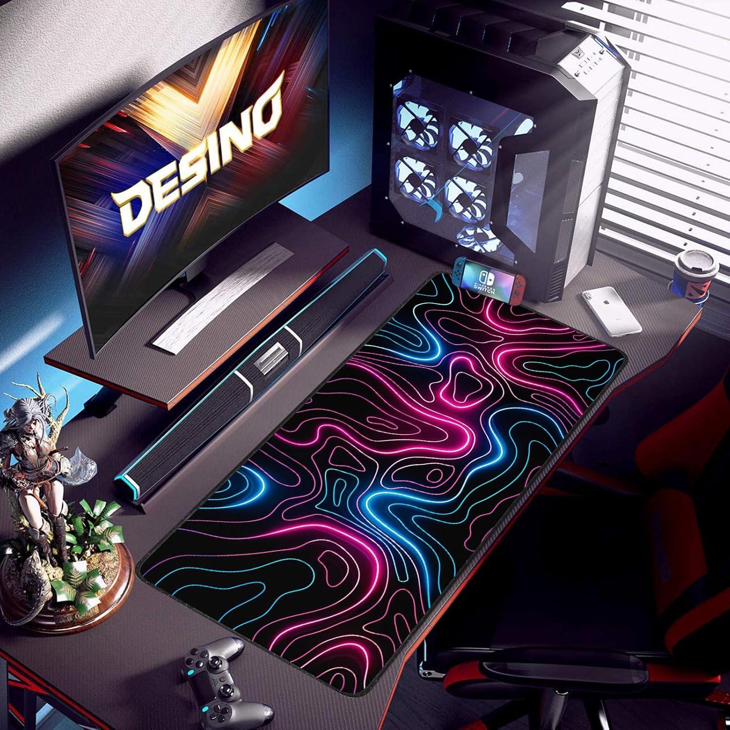 XXL Gaming Mauspad 80x30cm Gummibasis Desk Mat Groß für