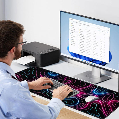 Gaming Mauspad XXL 800x300mm, Rutschfeste Gummibasis, Desk Mat für