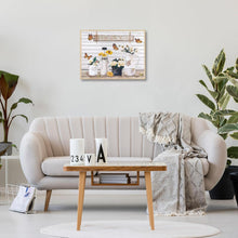 Rustikale Vintage Wandbilder Schmetterling Blumen Leinwand