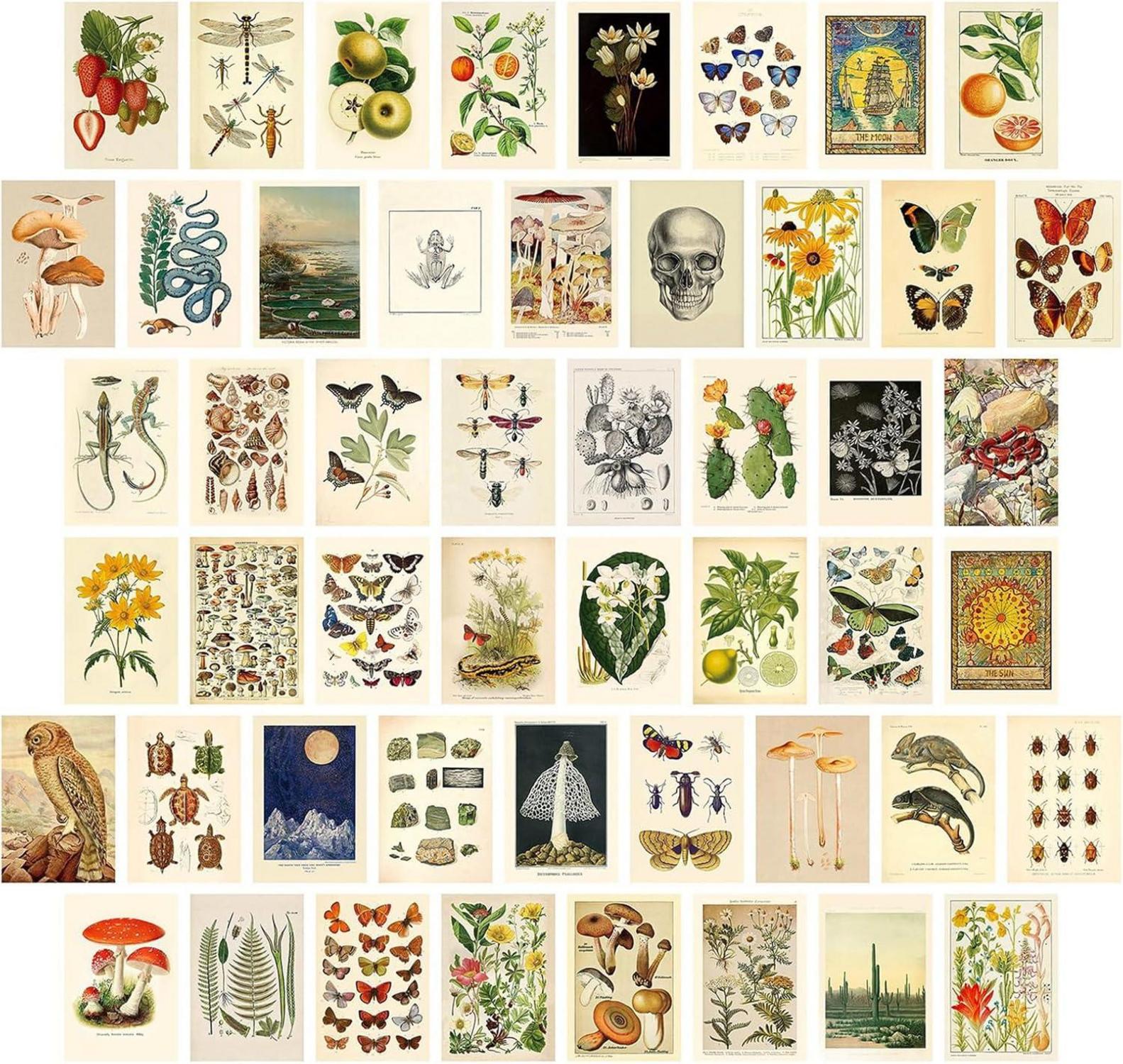 Vintage Ästhetische Wandcollage Set für Schlafzimmer Wohnzimmer