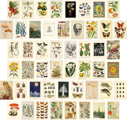 Vintage Ästhetische Wandcollage Set für Schlafzimmer Wohnzimmer