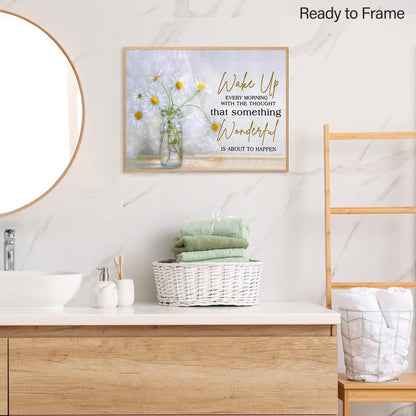 Gänseblümchen Rustikale Wandbilder Leinwand Bild 30x40cm