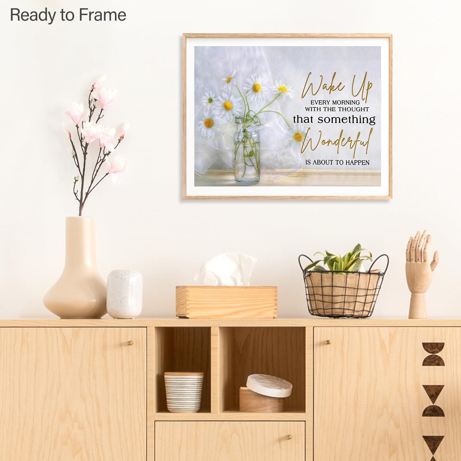 Poster Gänseblümchen Blume in Flasche, Wandbild Leinwand 30x40cm