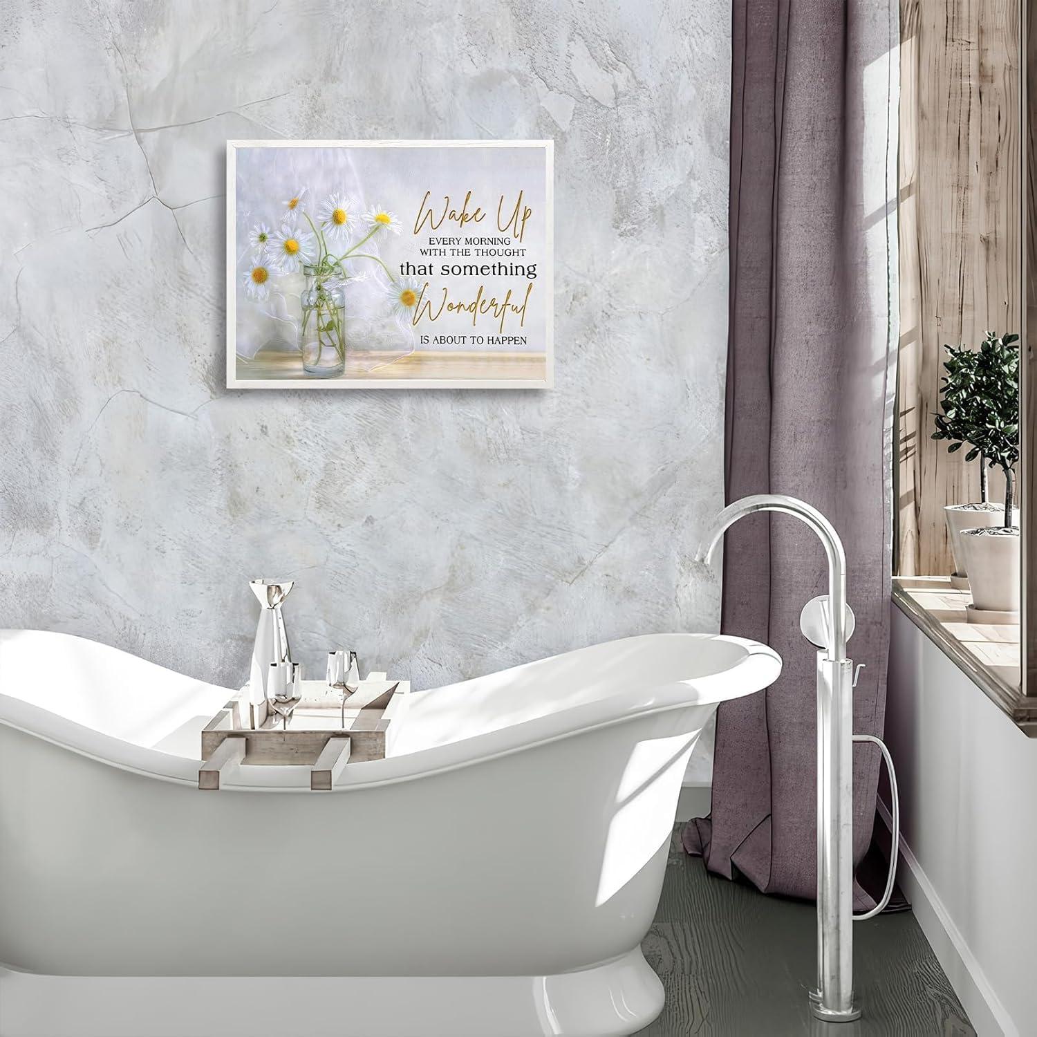 Rustikale Gänseblümchen Blume Flasche Poster 30x40 cm