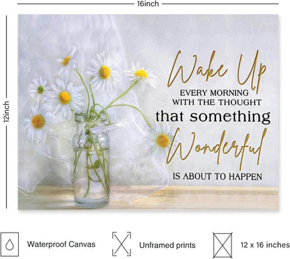 Rustikales Gänseblümchen Wandbild Motivation Poster 30x40 cm ohne Rahmen