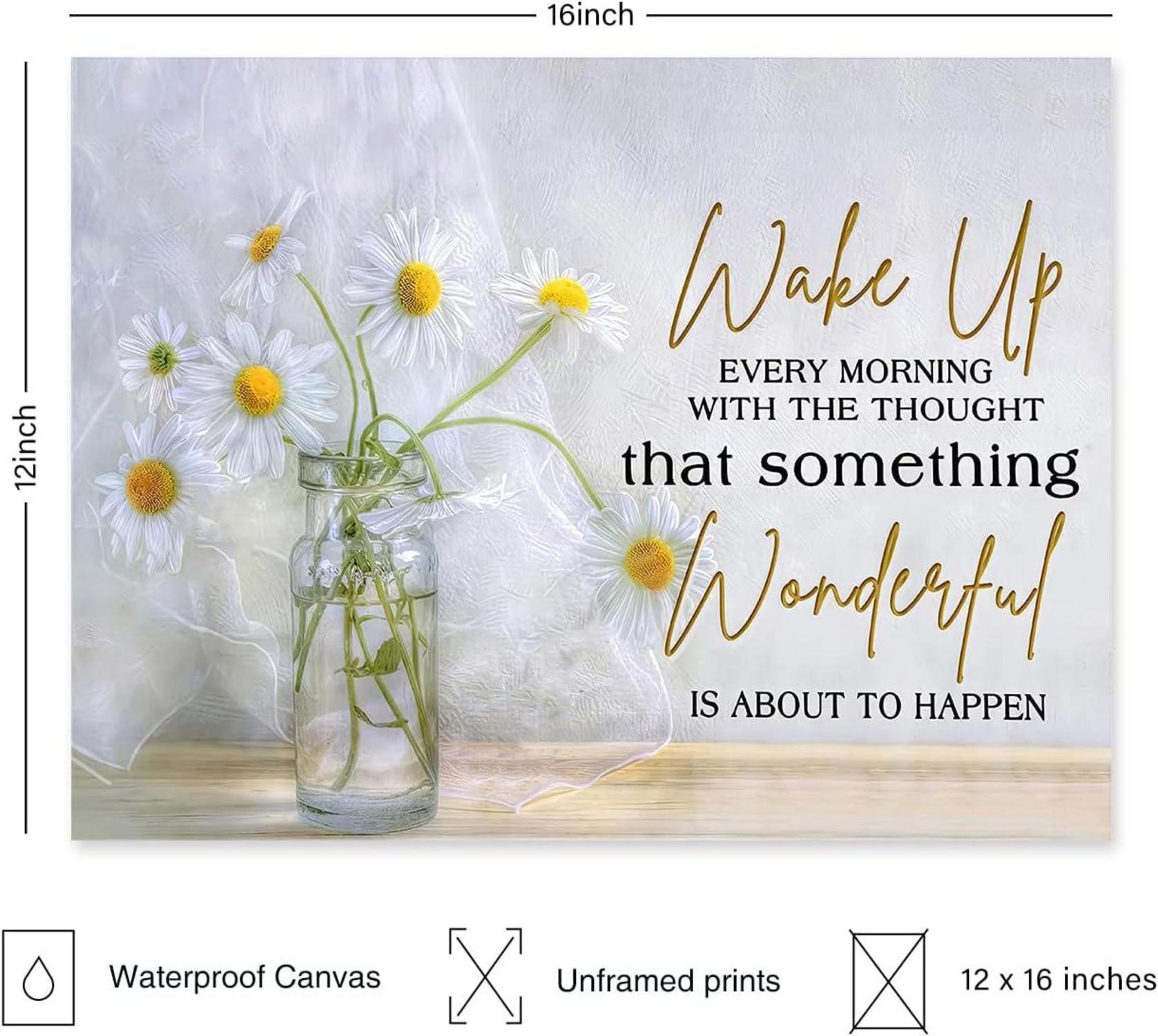 Rustikales Gänseblümchen Wandbild Motivation Poster 30x40 cm ohne Rahmen