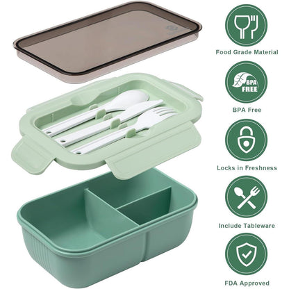 Brotdose mit Trennfächern Set 1250ml Lunchbox Kinder