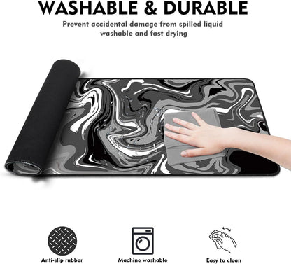 Gaming Mauspad XXL 900x400mm Rutschfeste Gummibasis Abstraktes Design