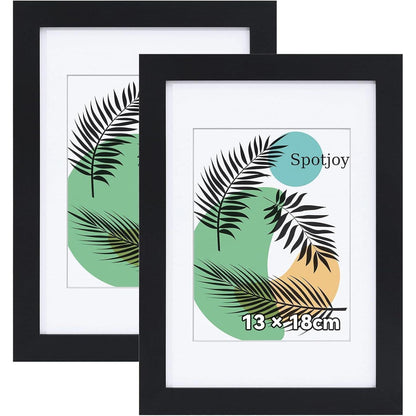 Spotjoy Bilderrahmen 13x18cm 2er Set Weiß Acrylglas MDF-Holz
