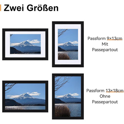 Spotjoy Bilderrahmen 13x18cm 2er Set Weiß Acrylglas MDF-Holz