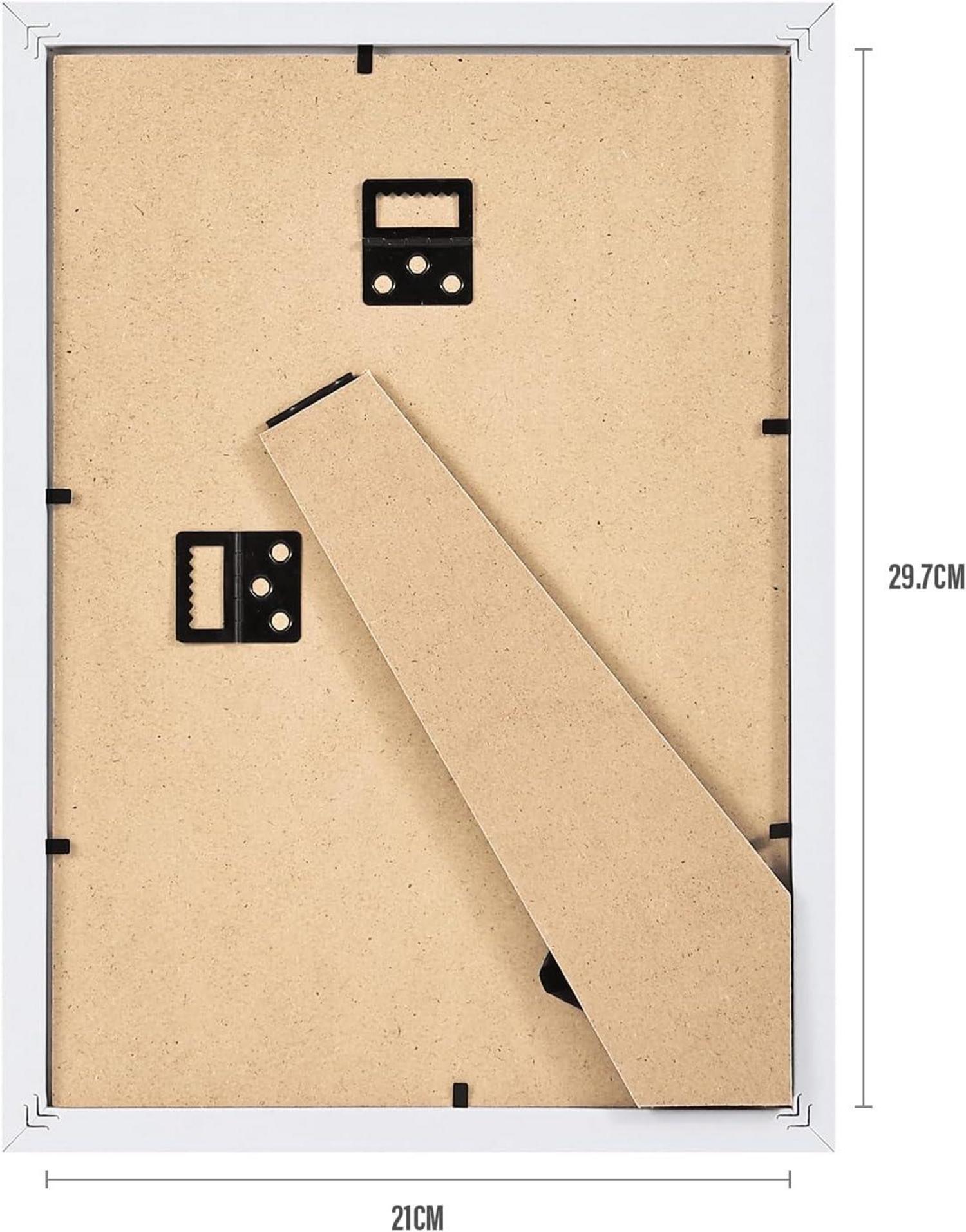 Spotjoy Fotorahmen Set DIN A4 3er Weiß Acrylglas inkl. Passepartout