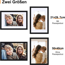 Bilderrahmen 30x40 cm Schwarz MDF Holz