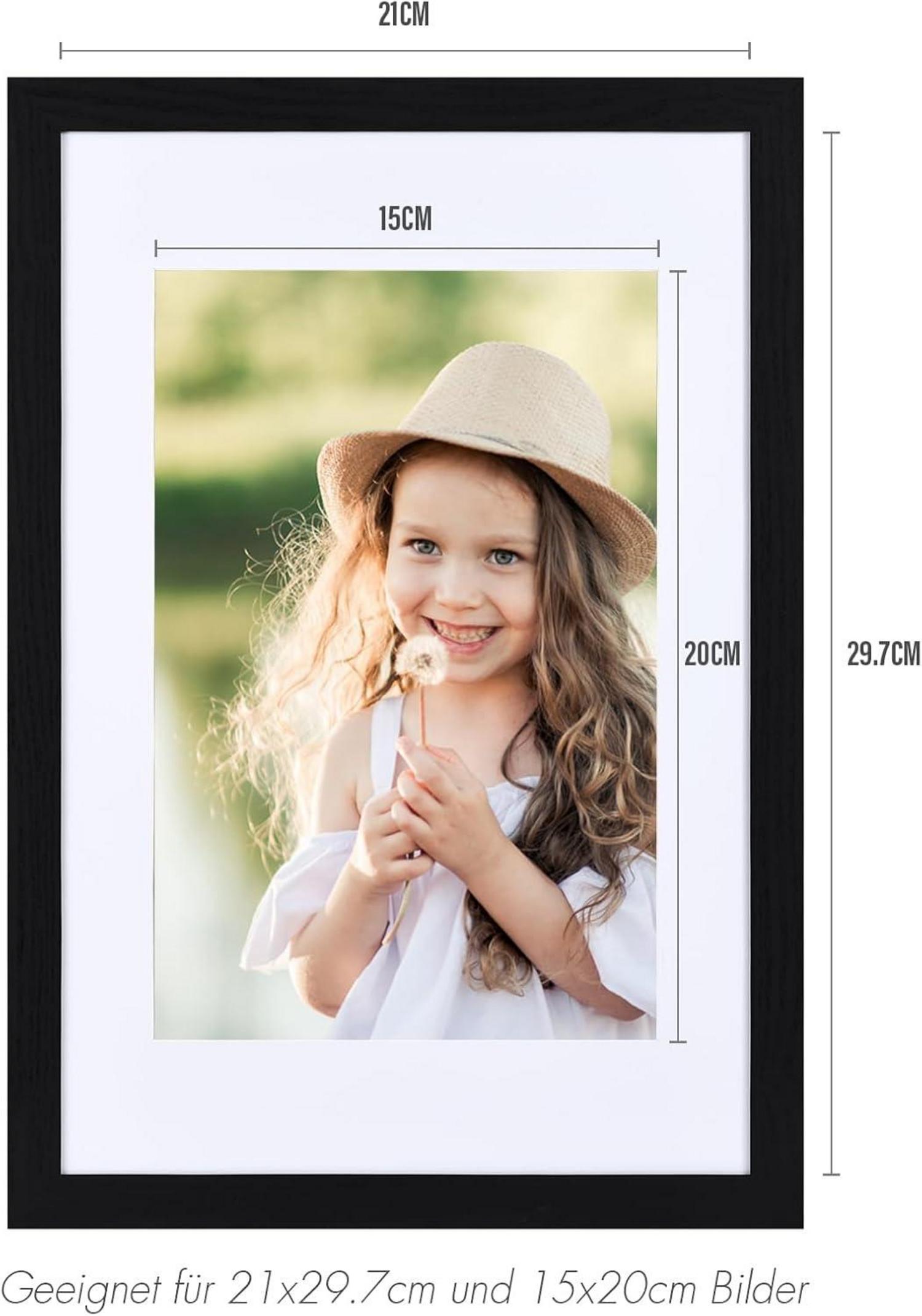 Bilderrahmen DIN A4 3er Set Fotorahmen Posterrahmen Holzrahmen mit