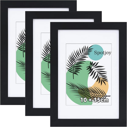 3er Set Bilderrahmen 10x15 cm Fotorahmen Posterrahmen Passepartout