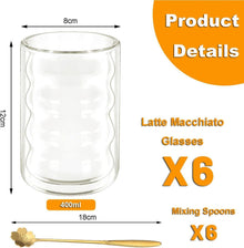 6er Pack Latte Macchiato Gläser 400ml Doppelwandig