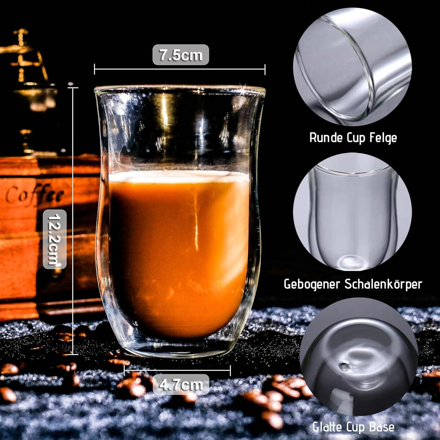Latte Macchiato Gläser Doppelwandig 350ml Set von 2